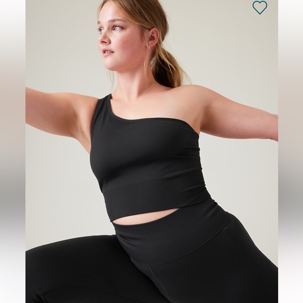 NWT Athleta Aurora Seamless One Sided Tank - Black